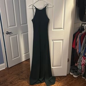 Dark green long dress